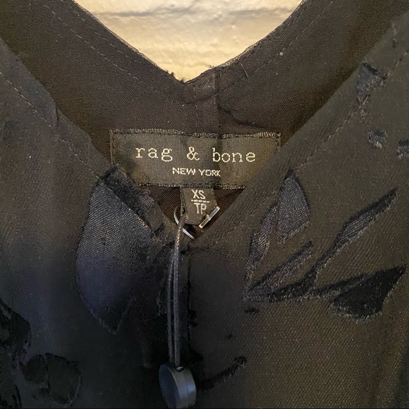 NWT Rag & Bone Lace Midi Slip Dress • The Colette Black Floral Lined Slip Dress - Picture 4 of 11